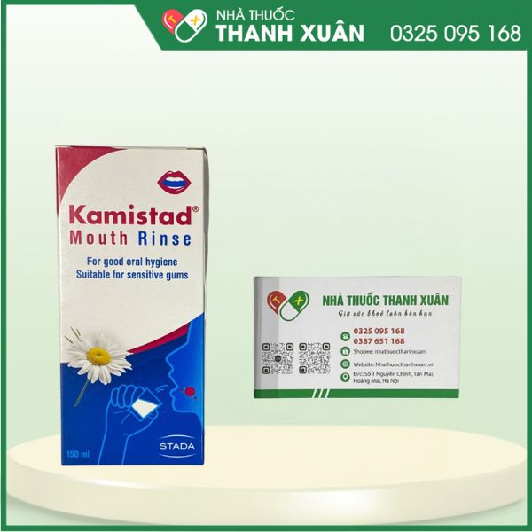 Nước súc miệng Kamistad Mouth Rinse làm sạch khoang miệng cho hơi thở thơm mát